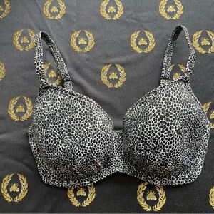 Black white snakeskin bikini swim top